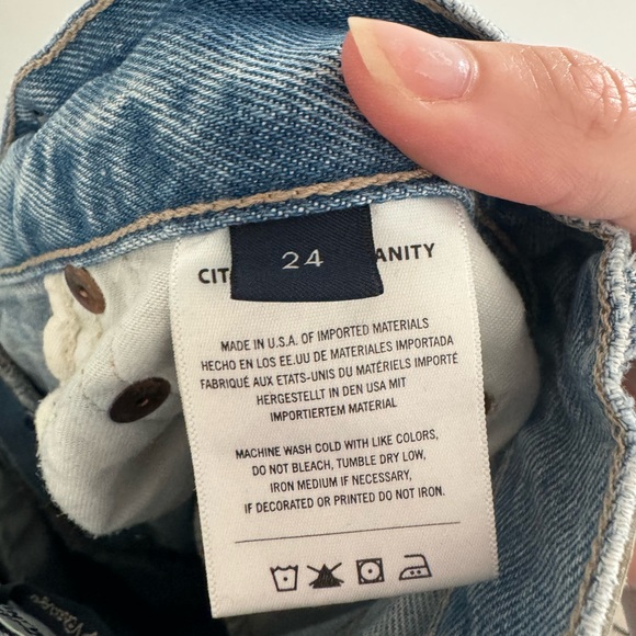 Citizens Of Humanity Light Blue Wide Leg Jeans - Picture 11 of 14